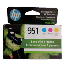 Genuine HP 951 Color Ink Cartridge 3 Pack Sealed NEW Expires JAN 2024 
