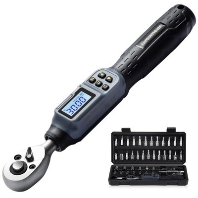 GROWNEER Digital Torque Wrench, 1.1-22.1 Ft-lbs/1.5-30 Nm, 1.5-30Nm, Black