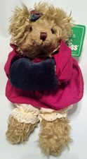 Russ Brittany Girl Bear Victorian Plush Stuffed Vintage 10" Caress Soft Pet