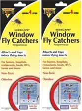 Revenge 46200 No Escape 4 Count Window Fly Catcher Strips - 2 Pack