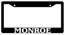 Black License Plate Frame New City State Monroe  Auto Accessory