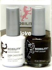 NOBILITY Gel Nail Polish 0.5fl.oz UV/LED Gel Color Duo NBCS040- Dark Chocolate