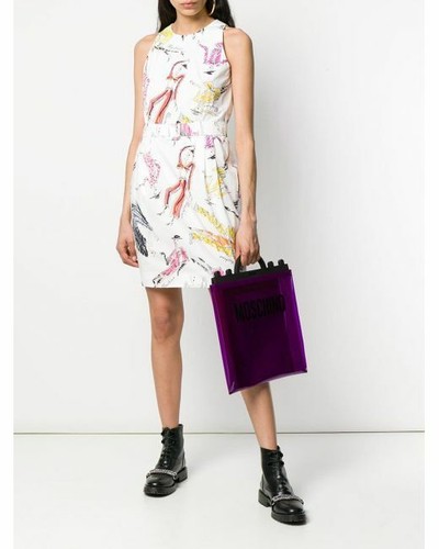 MOSCHINO Couture Spring 2019 Hand Drawn Magic Marker Dress IT 42 USA 8 Rt $1,195 - Picture 5 of 17