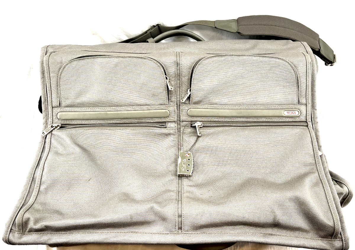 TUMI 22134S4 Gray Carrying Strap Travel Bifold Garment Clothes Bag Luggage