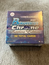 2021 Topps Bowman Chrome Sapphire Edition Baseball Hobby Box New Factory Sealed