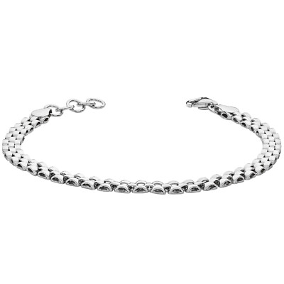 925 Sterlingsilber rhodiniert Schmuck Uhr Link Armband für Damen
