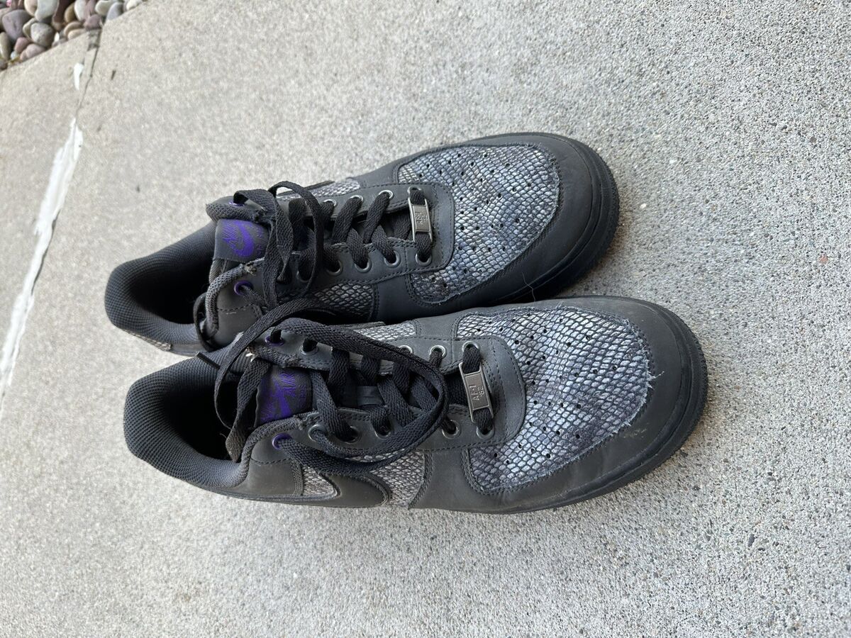 Nike Air Force One Anthracite sz 9.5 Grey Purple Snakeskin Nike Air Force One Anthracite sz 9.5 Grey Purple Snakeskin