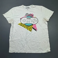 Super Nintendo Graphic T-Shirt Men’s XL White Retro Gaming Controller 90s Style