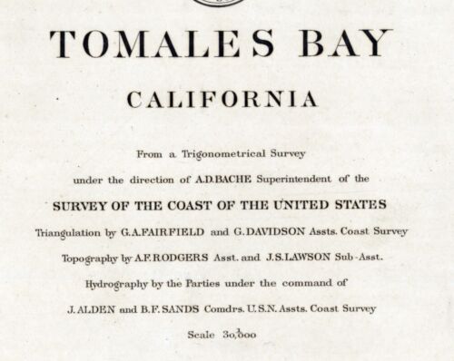 1878 Nautical Chart of Tomales Bay California - Picture 2 of 4