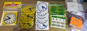Learning Resources Learning Mini Clocks 4" Homeschool Teaching Lot Time & Money