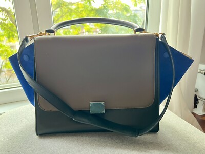 ORIGINAL CÉLINE Trapez Lederhandtasche, tricolor, NEU!
