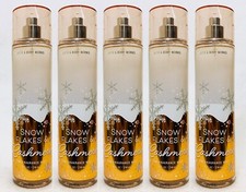 5 Bath  Body Works SNOWFLAKES CASHMERE Fine Fragrance Mist Body Spray 8 oz