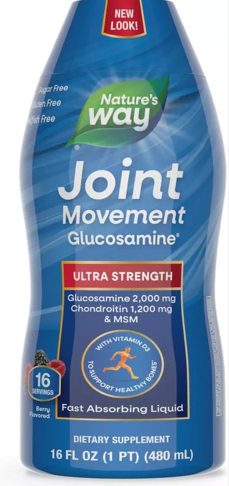 Movimiento articular Nature's Way glucosamina fuerza extra, 33,8 onzas Foto 2 de 4