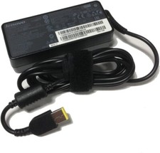 OEM Genuine LENOVO ThinkPad Laptop Charger AC Adapter 65W Slim Yellow Tip Black