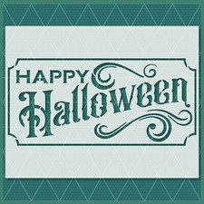 Halloween Stencil   Spooky, Scary, Ghost, Pumpkin, Witch, Haunted, Gothic Decor