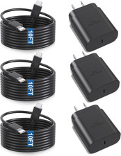 Samsung Super Fast Charger,3 Pack Type C 25W USB C Wall Charger Fast Charging...
