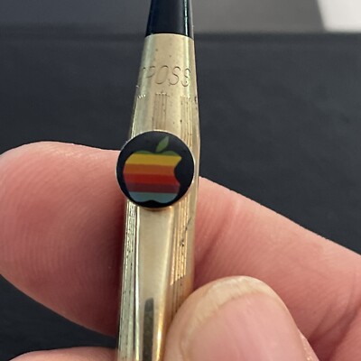Apple Computer Rainbow Logo 1980's Employee Pen 10k Gold