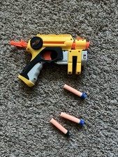 Nerf N-Strike Pull Back Pistol Gun Blaster Shooter 2004 Yellow Black C-307A