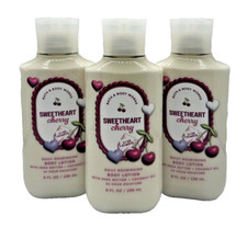 Bath  Body Works LOT of 3 Sweetheart Cherry Shea Daily Body Lotion Cream 8 oz
