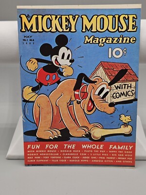 Vintage Disney Postcard  Mickey Mouse May 1937 Magazine Bd 16 Printed In France