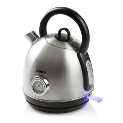 Wasserkocher 1,7 Liter 2200W Teekocher Edelstahl Design Retro Kocher Tee