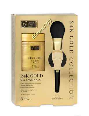 Global Beauty Care Premium Gold/Charcoal Gel Masks with Applicator 5 Oz, Collect