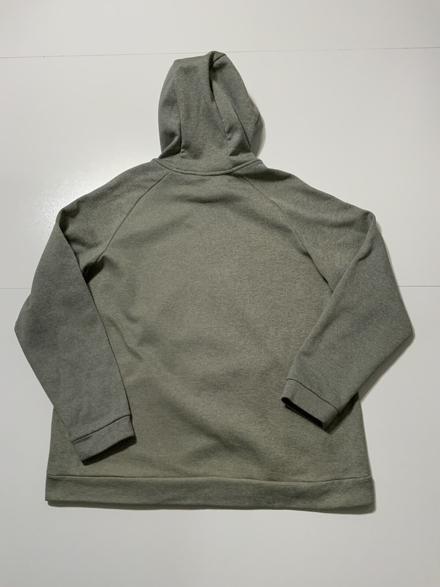 Nike Dri Fit Therma Fleece Running Turtleneck Big Swoosh Grey
