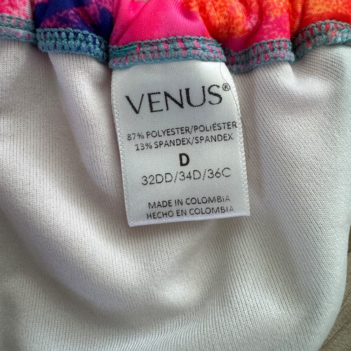 Venus Bikini Swimsuit Top Multicolored Rainbow TieDye Size D 32DD 34D 36C - Picture 4 of 4