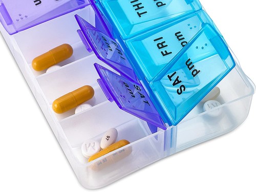 7Day Pills Box Medicine Tablet Dispenser Organizer Weekly Storage Case AM/PM uk - Picture 9 of 11