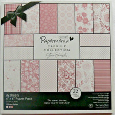 PAPERMANIA Female Capsule Pink 6x6 - 32 Patterned Paper Double Sided Docrafts