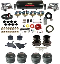 Complete 1/2" Fast Valve Air Ride Suspension 8 Gal Tank For 1982-88 Chevy G-Body