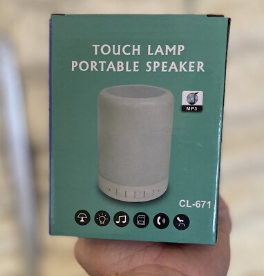 Smart Touch Night Light Bluetooth Speaker Wireless  Control Table Lamp