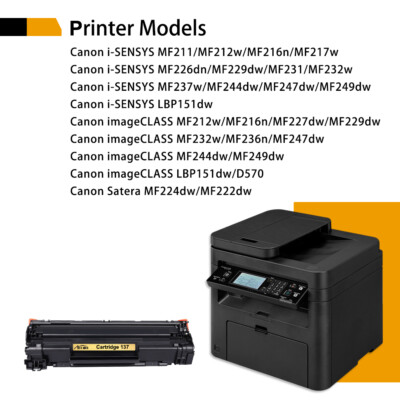 Toner Cartuccia Canon 137 (2 Pacchi) Per Stampanti Italia - Foto 12