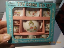 Vintage Frankonia 11 Piece Toy China Tea Set, Complete, Worn box, Made in Japan