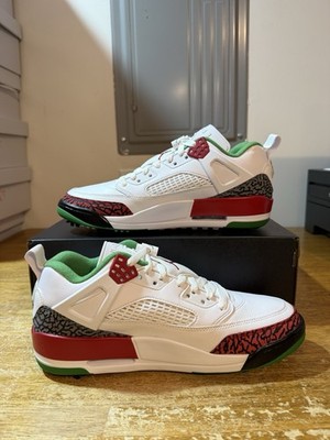 Men's Size 9-Nike Jordan Spizike G Golf Shoes White Green Grey Red