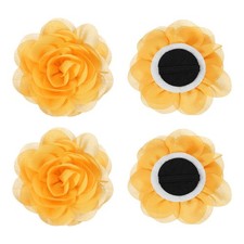 3.1" Dog Collar Flowers for Dogs Golden 4Pcs