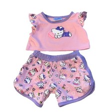 HELLO KITTY BUILD A BEAR WORKSHOP MILK & COOKIES PAJAMAS PJ&rsquo;S &