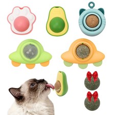 Goosheep Catnip Roller Ball Catnips Wall 5 Piece (3 Small, Colorful