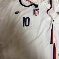 Christian Pulisic 10 USA Soccer Jersey Nike Dri-FIT White XL USMNT Used
