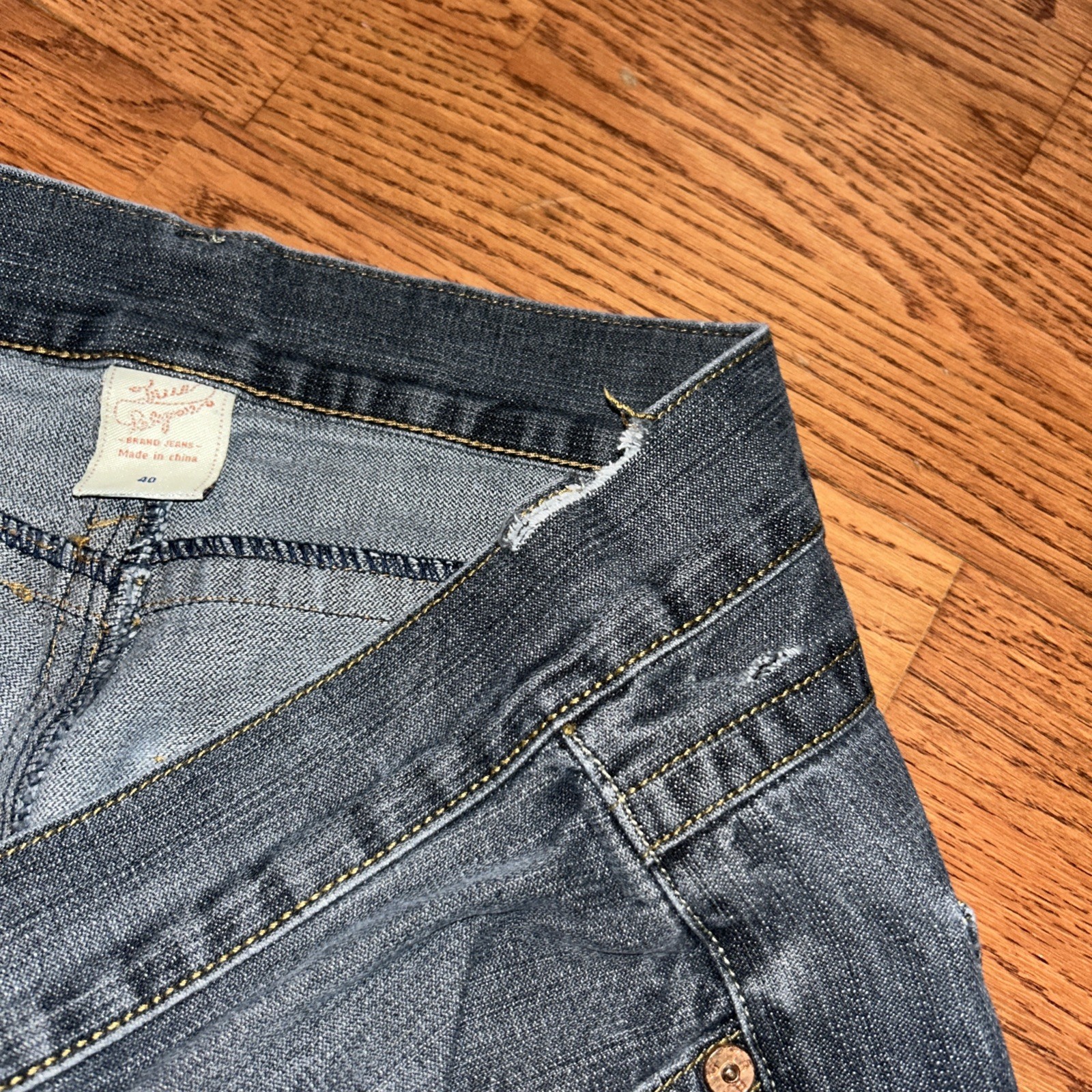 Vtg True Religion Men's 40 x 33 painted pocket distressed thumbnail 11