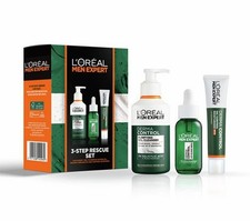 L'Oréal Men Expert 3-Step Rescue Set for Oily & Blemish-Prone Skin, Gift for Him