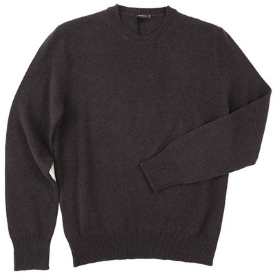 Manrico Regular-Fit Chocolate Brown 100% Cashmere Crewneck Sweater S NWT
