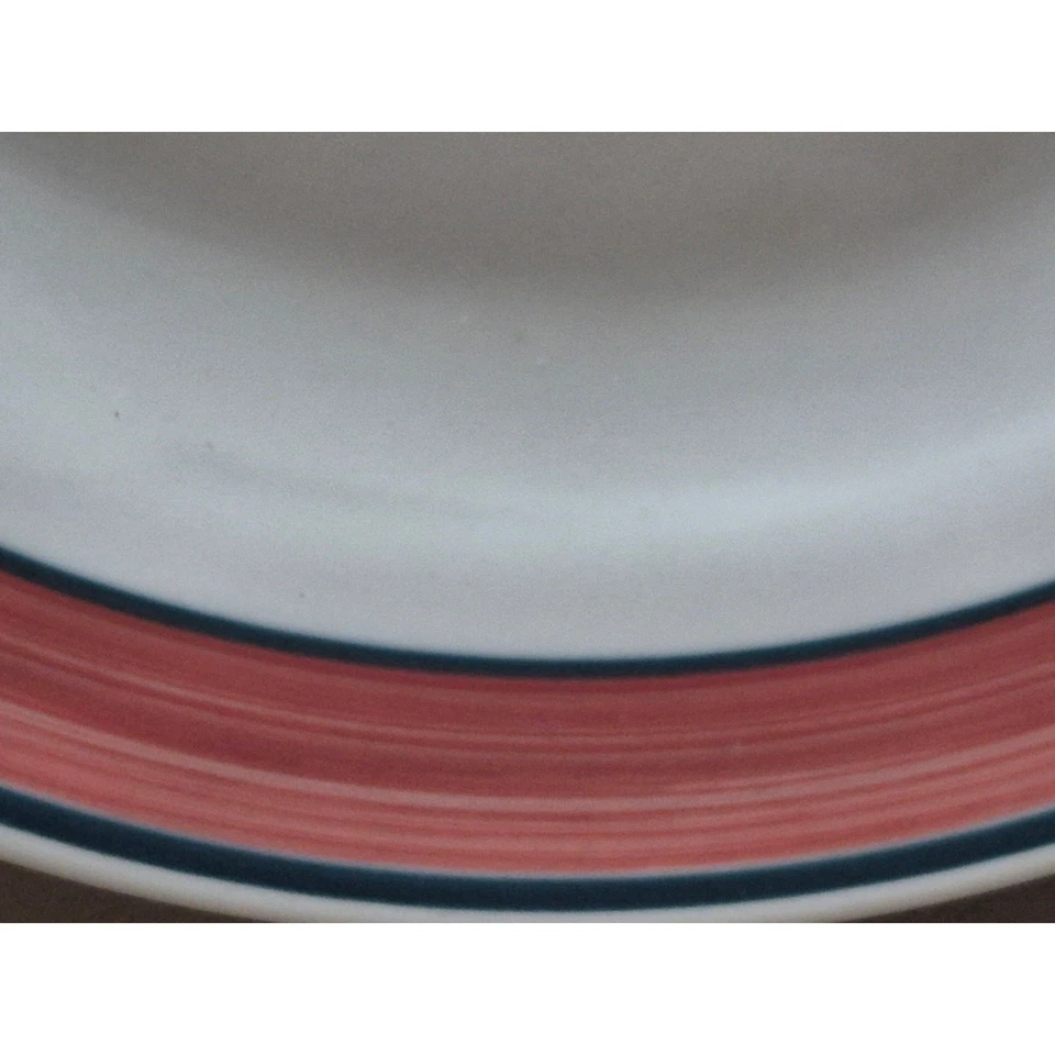 Juego de 2 platos de cena Oneida de gres blanco óxido verde azulado oscuro opción informal raro Foto 4 de 4