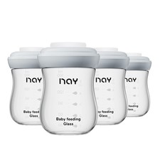 Glass Breastmilk Storage Bottles, 5.4oz Wide Neck Breast Milk Containers, BPA...
