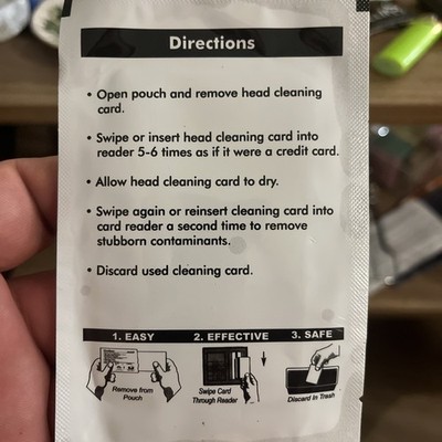 Card Reader Cleaning Cards -  Dual Side Credit Card Reader Cleaner, CR80 Card Re