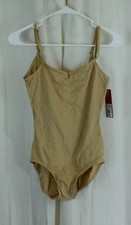 Capezio Womens Camisole Leotard Adjustable Straps Beige Size Medium