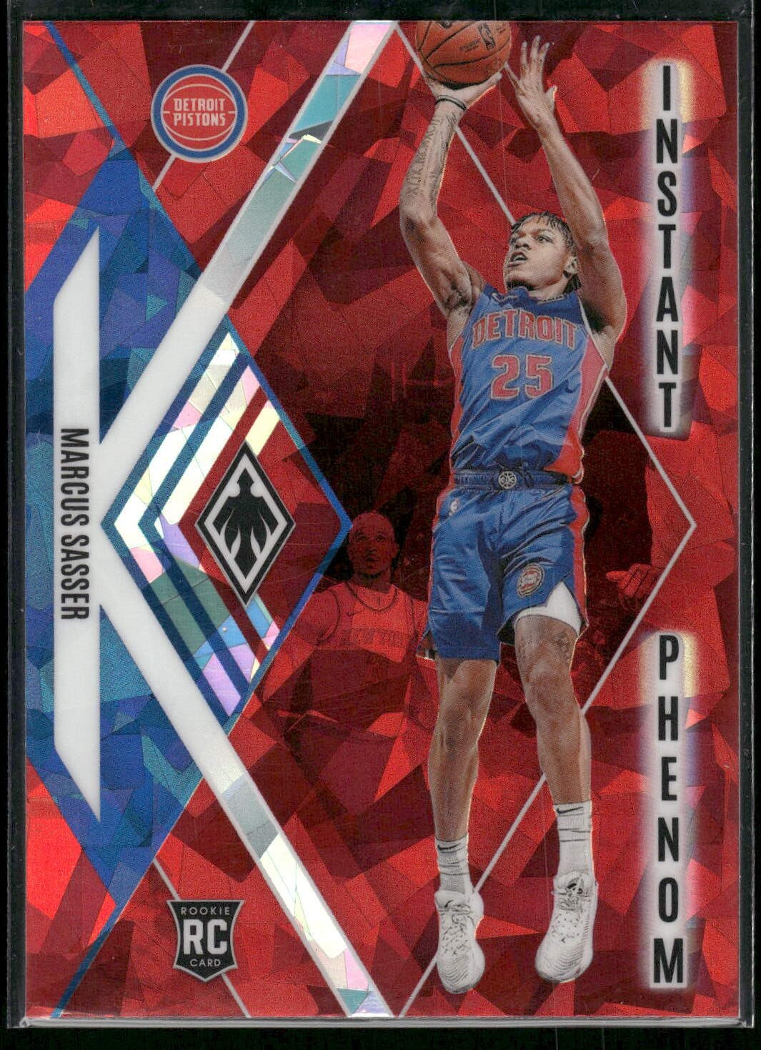 #18 Marcus Sasser 2023-24 Panini Phoenix Instant Phenom Phoenix Red Ice