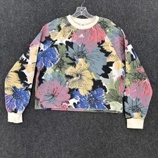 Adidas Originals Sweatshirt Women's Medium Multicolor Allover Floral Print Crew