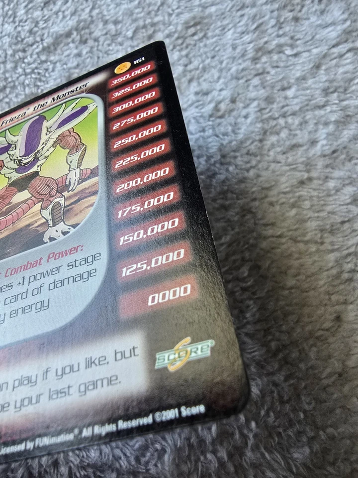 DBZ Dragon Ball Z Frieza, The Monster 161 CCG Unlimited Trunks Saga MP Score - Image 3 of 4