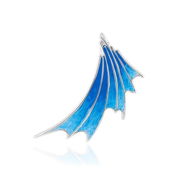 Cavill SilberanhäNger Damen 925 Sterling Silber Blau FlüGel Echtschmuck Modern-image